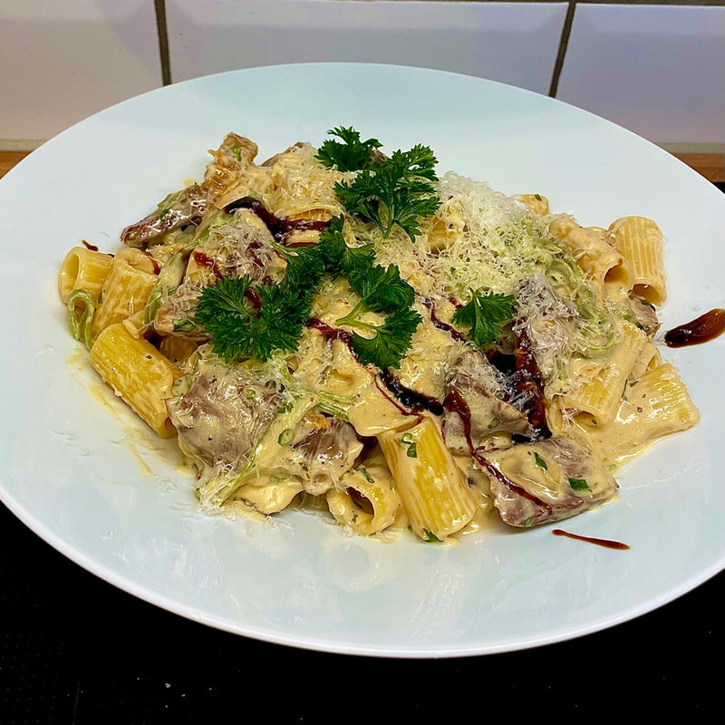Köttbutikens ryggbiffspasta