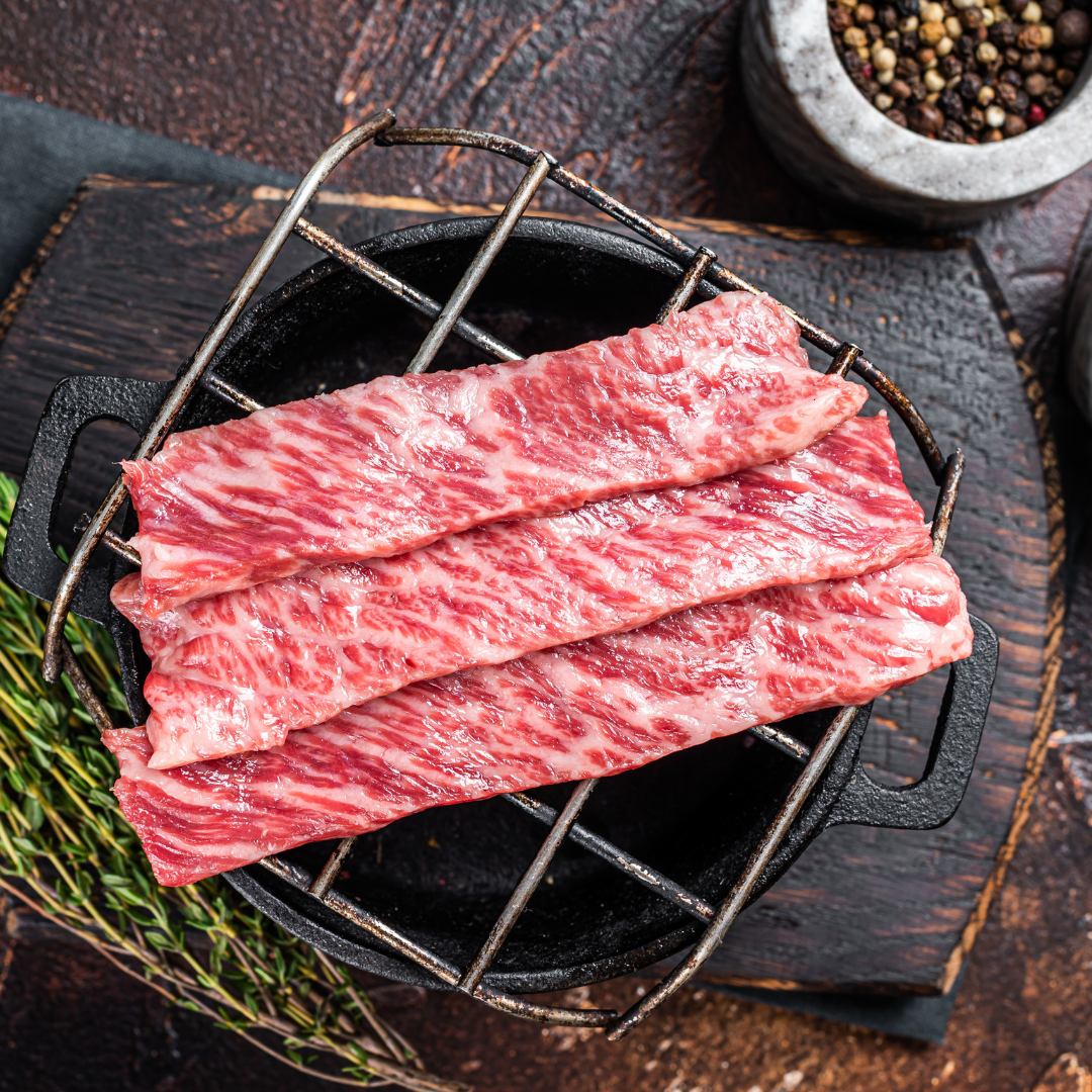Japansk Wagyu högrev A5+ 400 g för Yakiniku