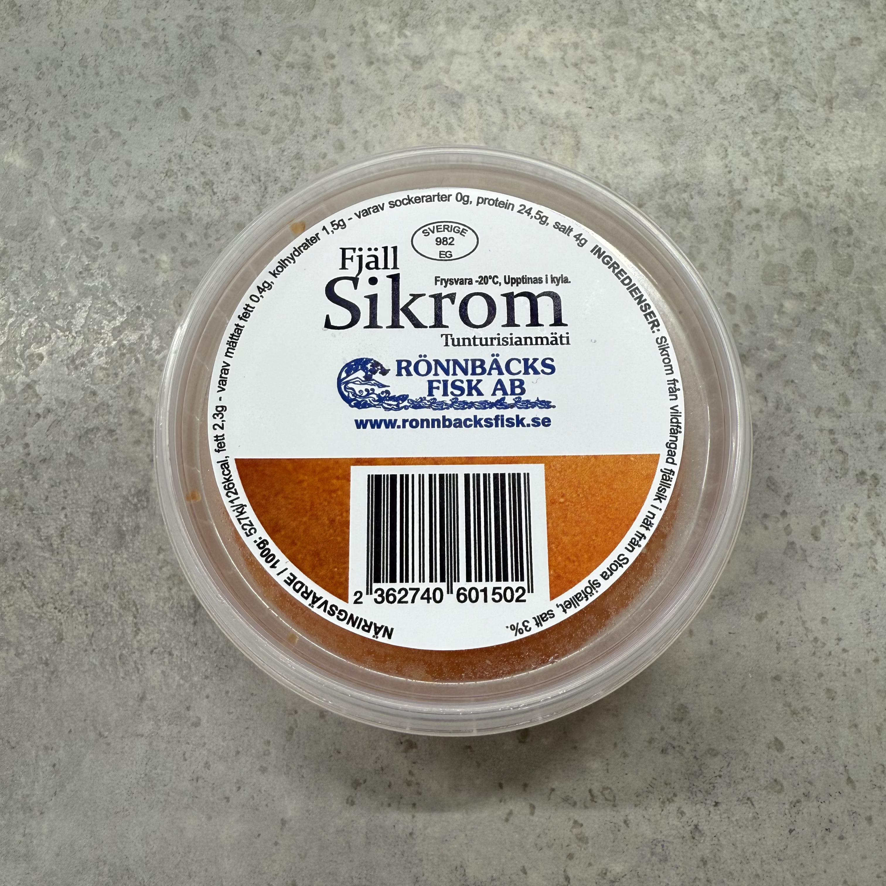 Fjällsikrom vildfångad i Storasjöfallet 160 g