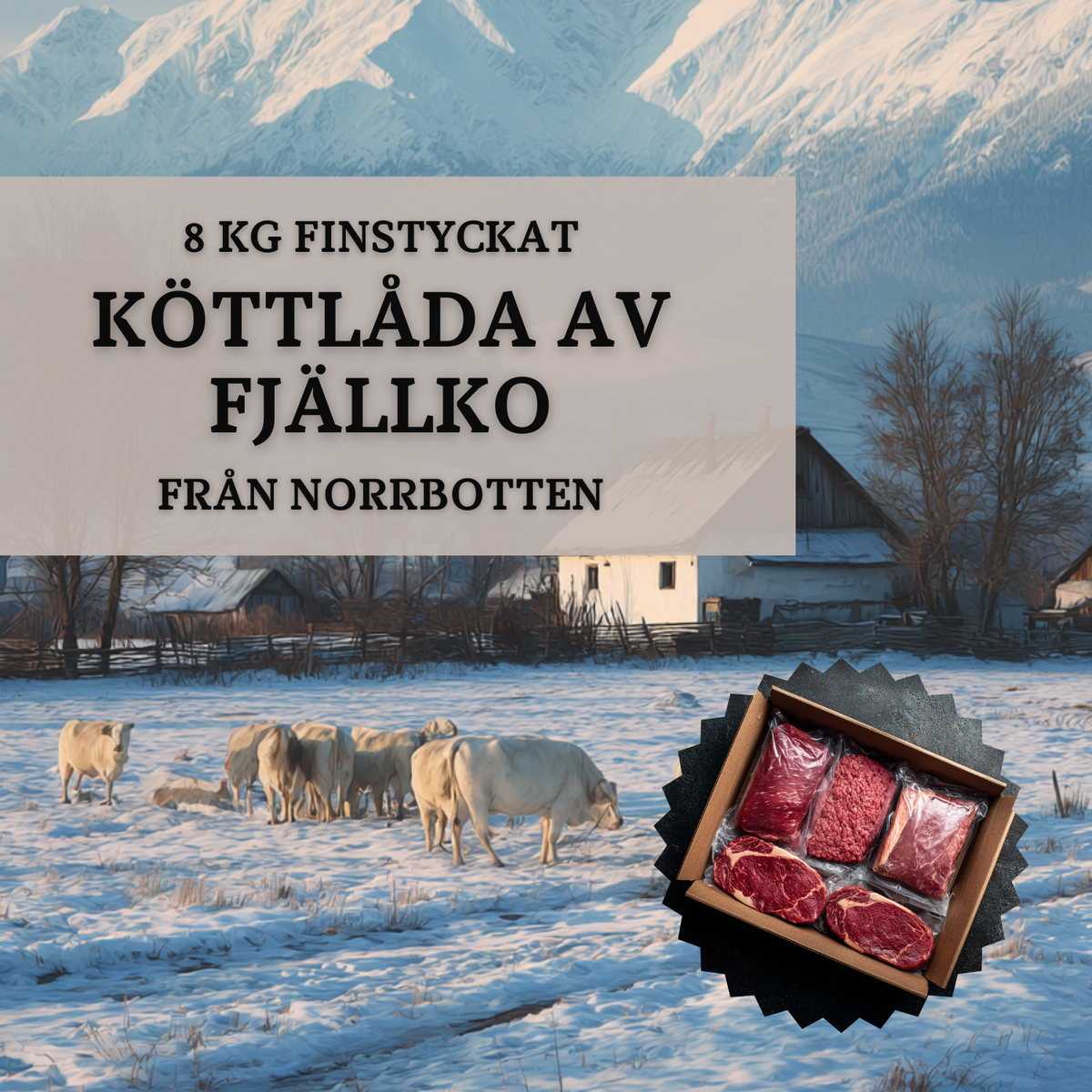 [SPECIALLÅDA] Fjällko från Arvidsjaur 8 kg
