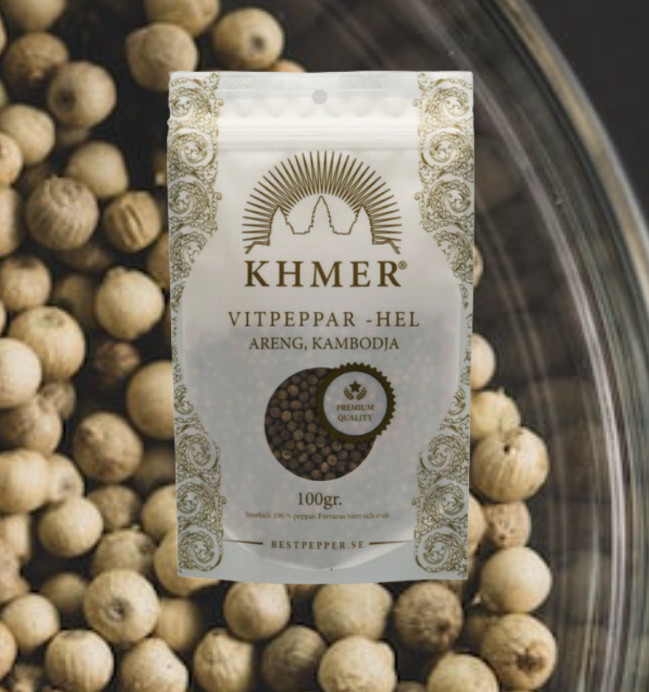 Khmer Kampot vitpeppar 100g