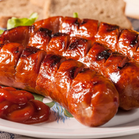 Grillkorv ost & bacon - hantverkskorv från Luleå