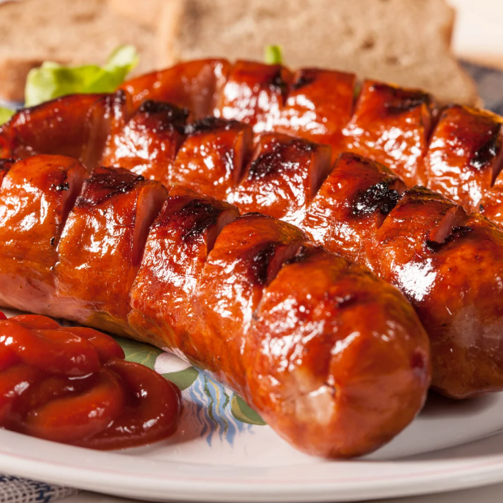 Grillkorv ost & bacon - hantverkskorv från Luleå