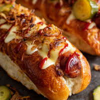 Grillkorv ost & bacon - hantverkskorv från Luleå